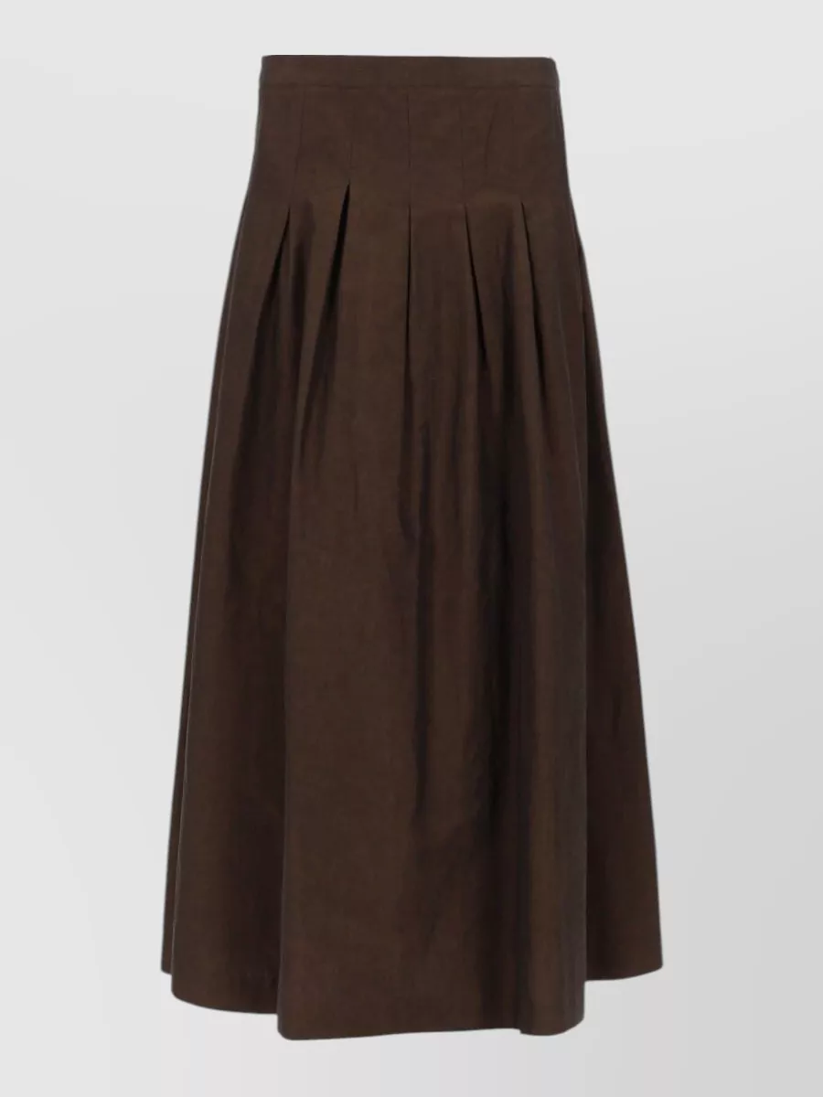 Pt Torino pleated midi skirt