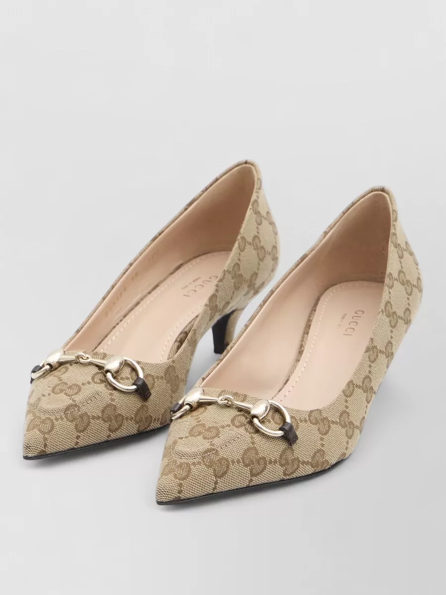 Gucci Pumps Horsebit Detail Cone Heel