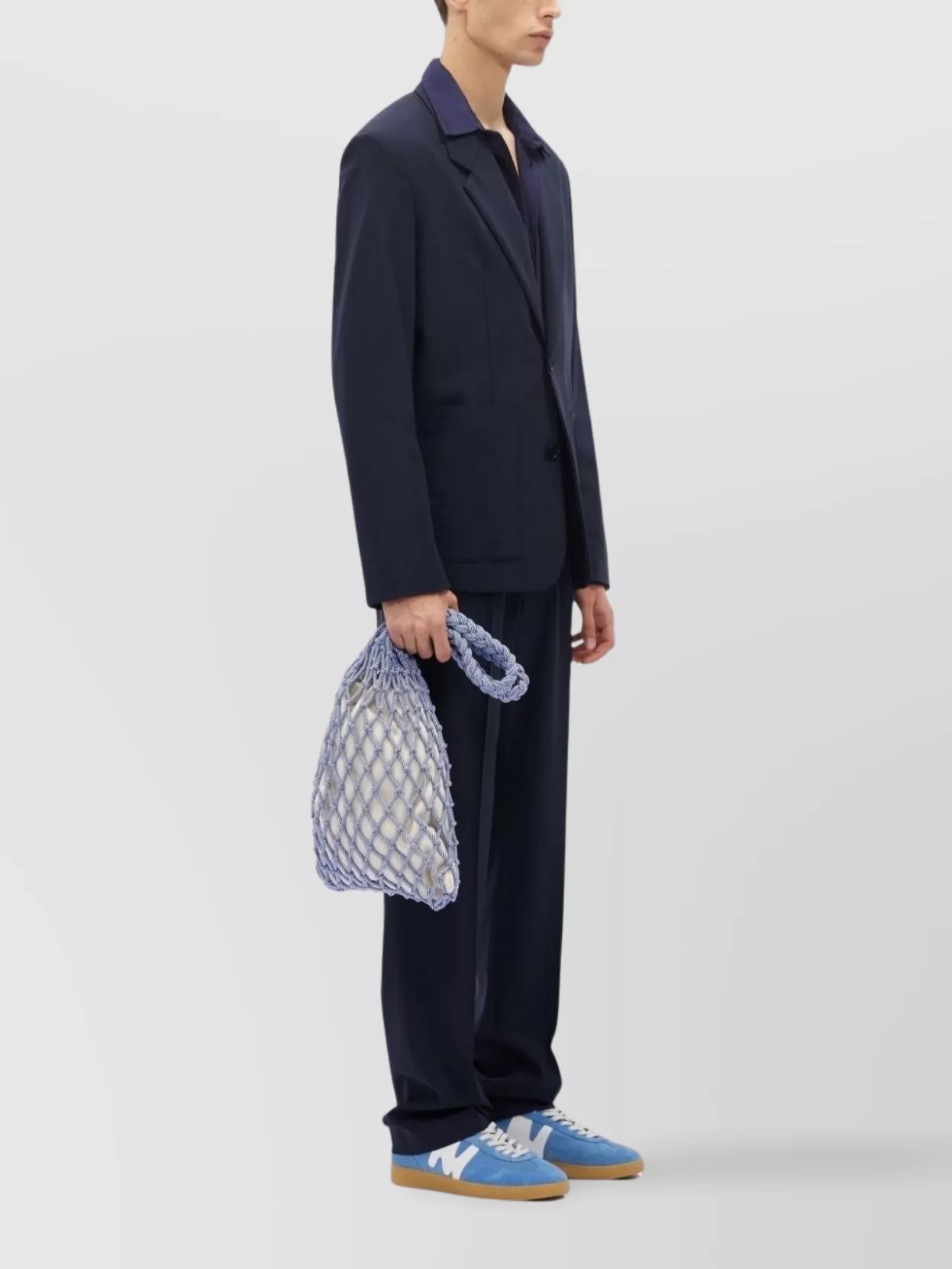 Msgm Tailored Trousers With Button And Pleat In Black
