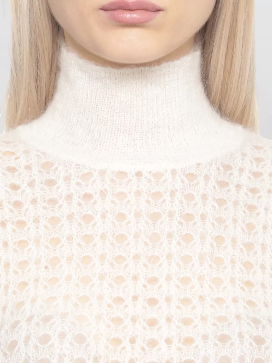 Fabiana Filippi High Neck Long Sleeve Knit Sweater