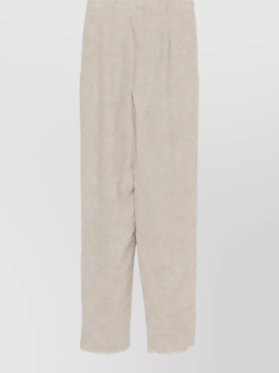 Emporio Armani Linen High-Rise Wide-Leg Trousers