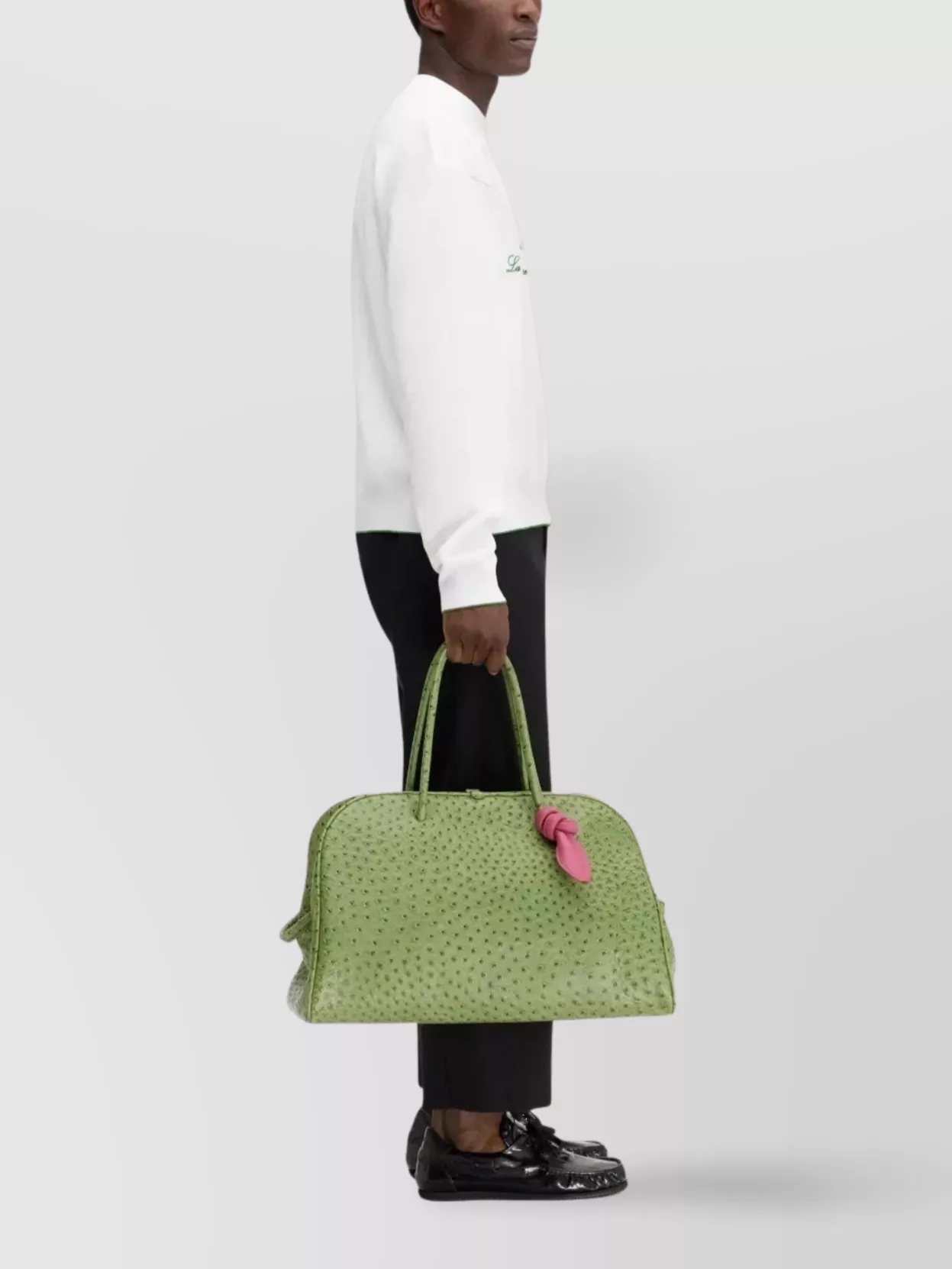 Jacquemus Crewneck Sweatshirt With Front Print And Ribbed Details