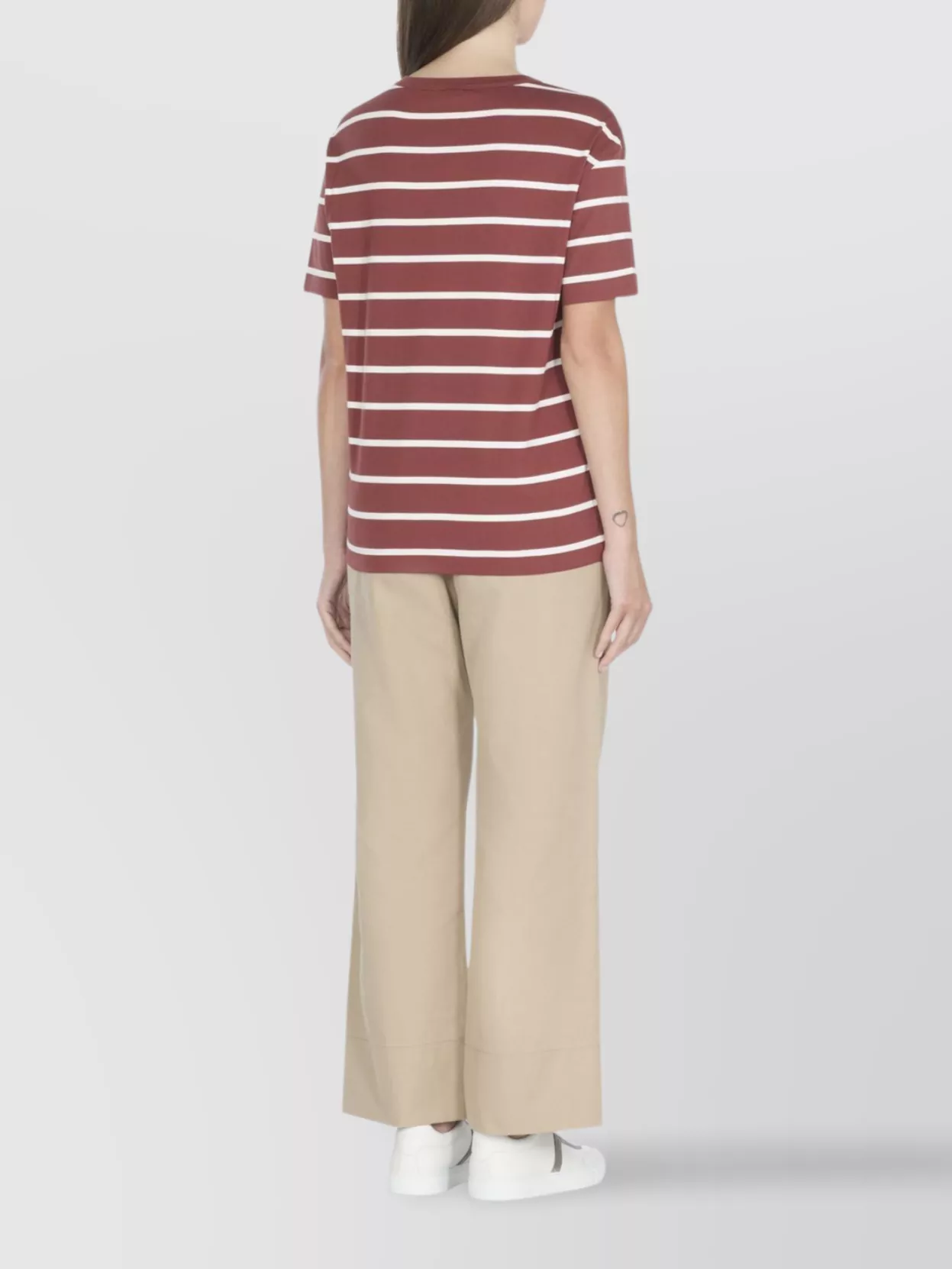 Brunello Cucinelli Striped Cotton T-Shirt With Diamond Cut