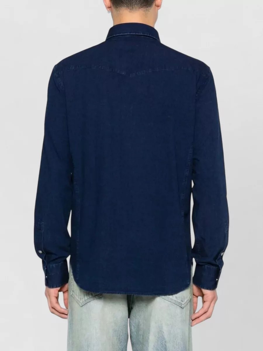 Tom Ford Slim Fit Denim Poplin Western Shirt