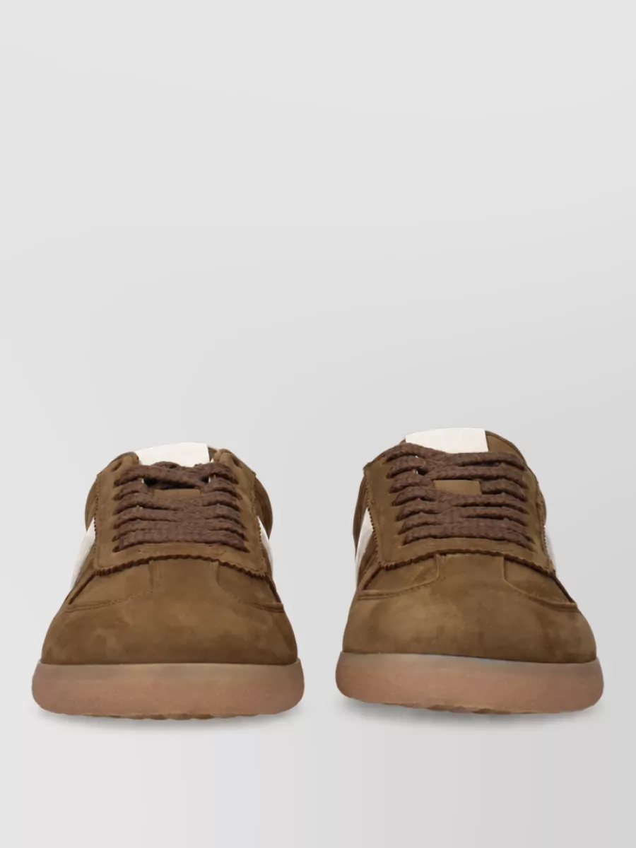 Tom Ford suede leather lace-up sneakers
