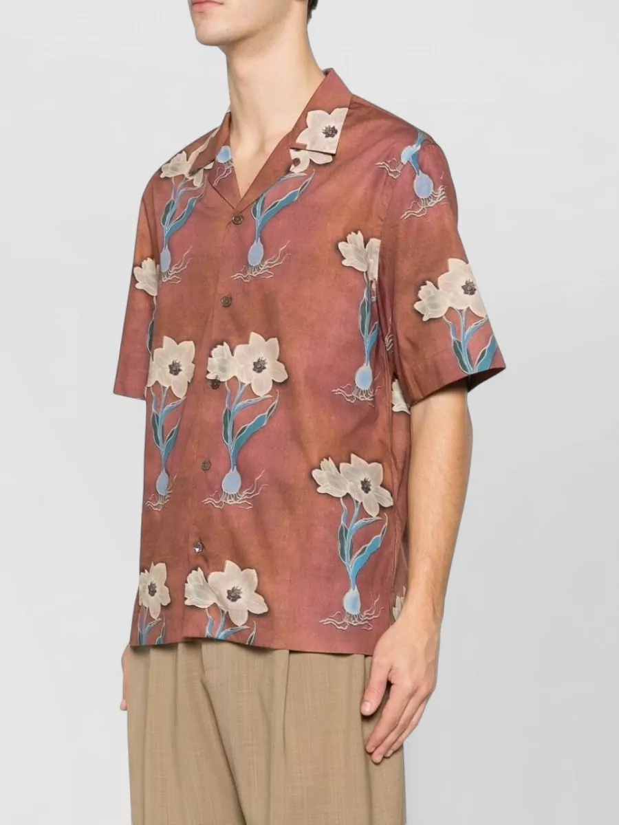 Paul Smith Camp Collar Floral Short Sleeve Shirt