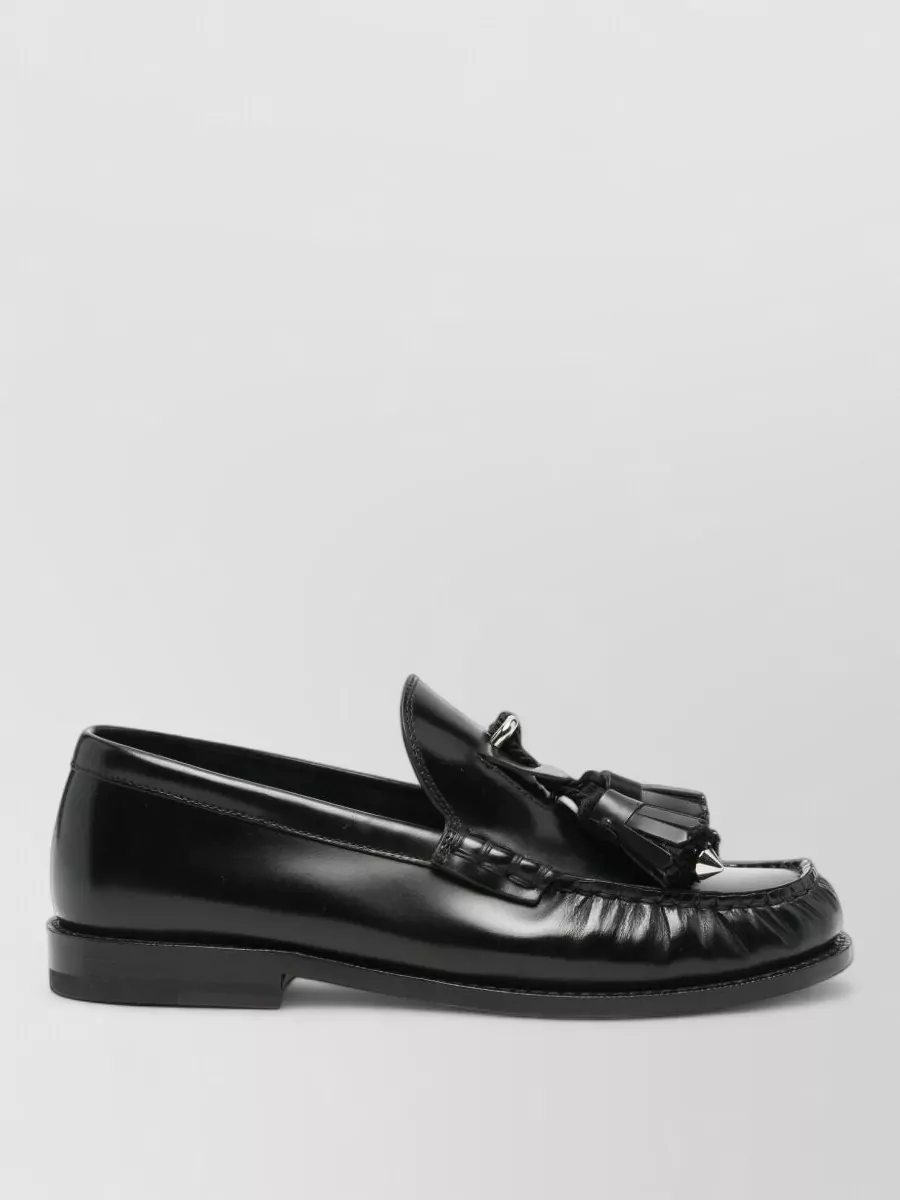 Christian Louboutin Leather Tassel Embellished Loafers