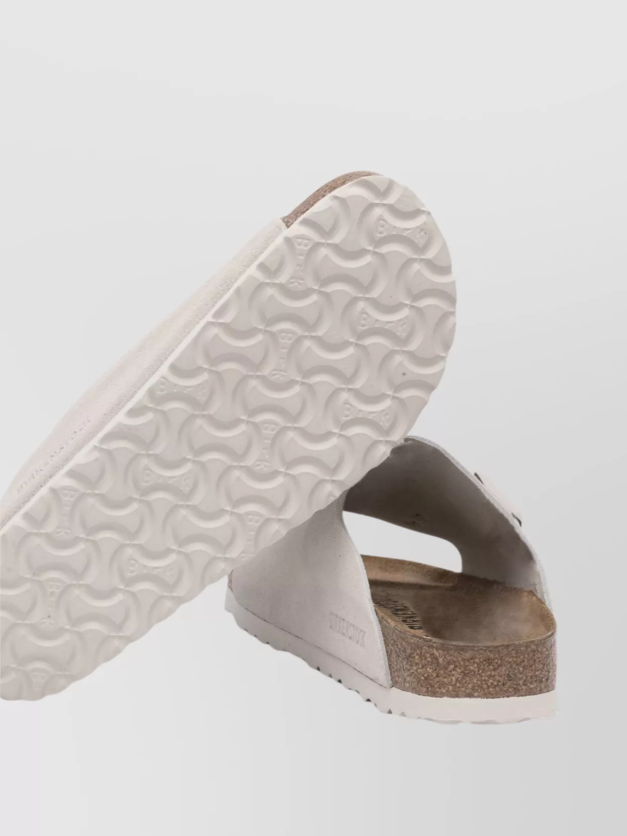 Birkenstock Strappy Sandals With Cork Midsole And Textured Sole