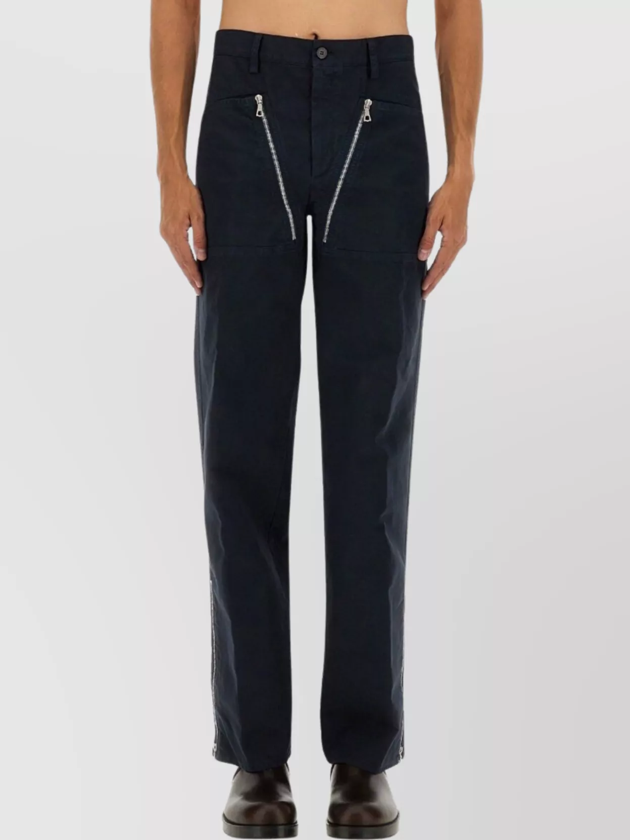 Dries Van Noten Zipper Detail Trousers And Pockets