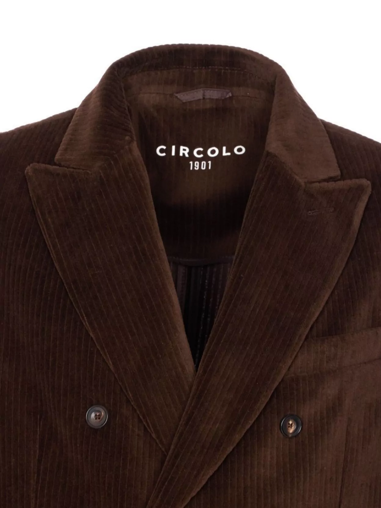 Circolo 1901 Double-Breasted Suede Jacket Chest Pocket