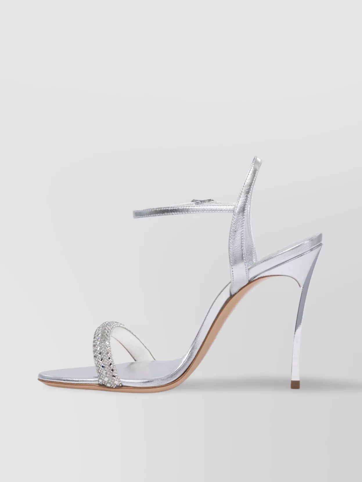 Casadei Embellished Metallic Open Toe Sandals
