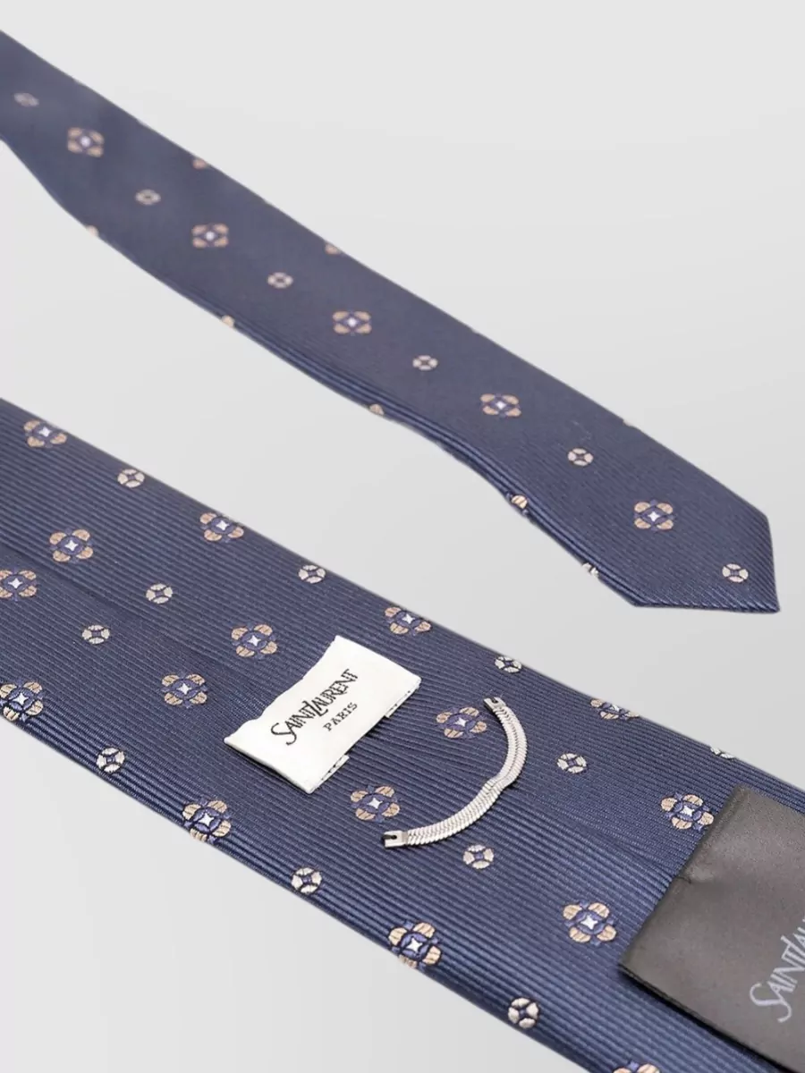 Saint Laurent Silk Jacquard Tie