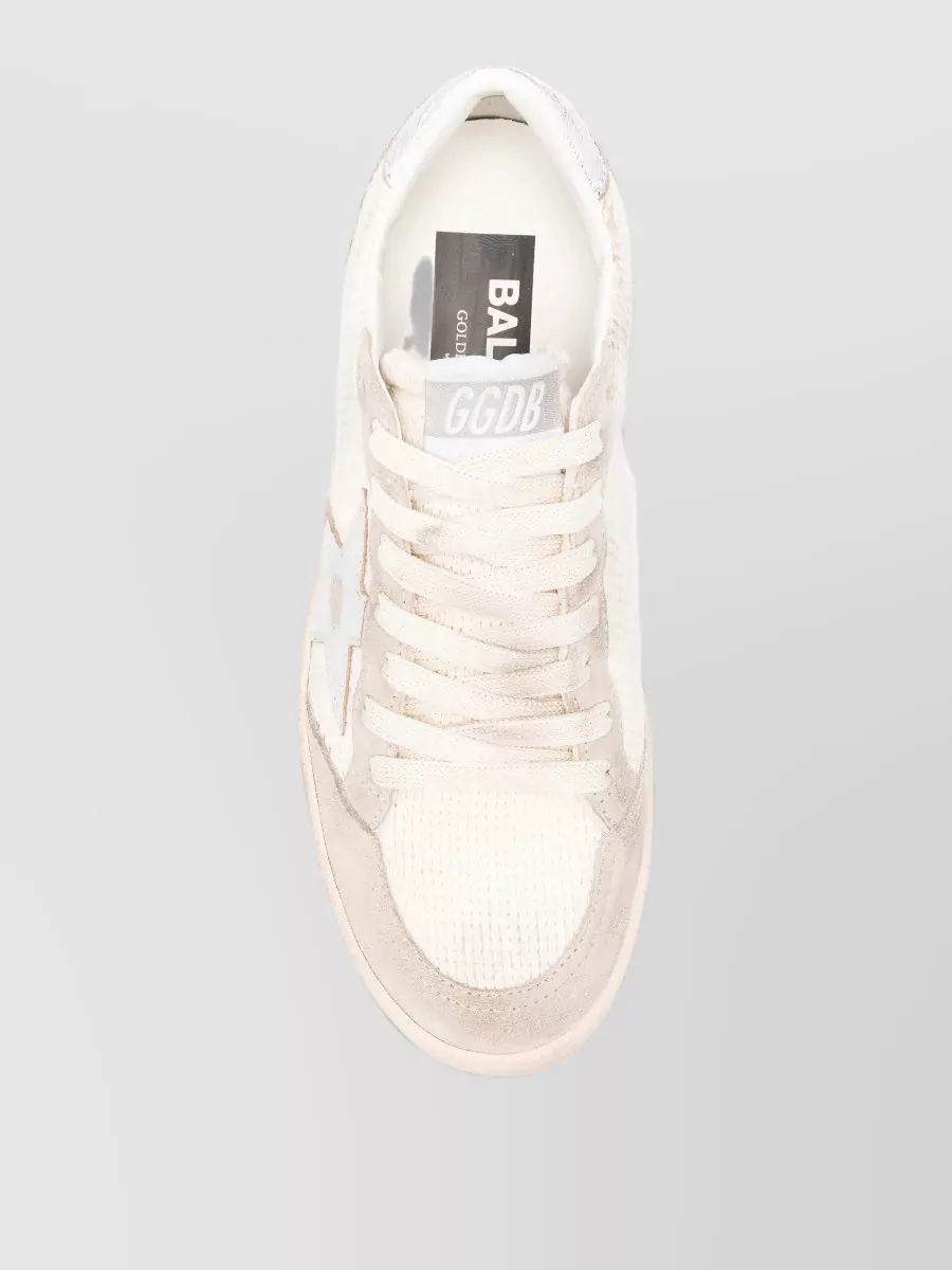 Golden Goose Leather Crochet Low-Top Sneakers