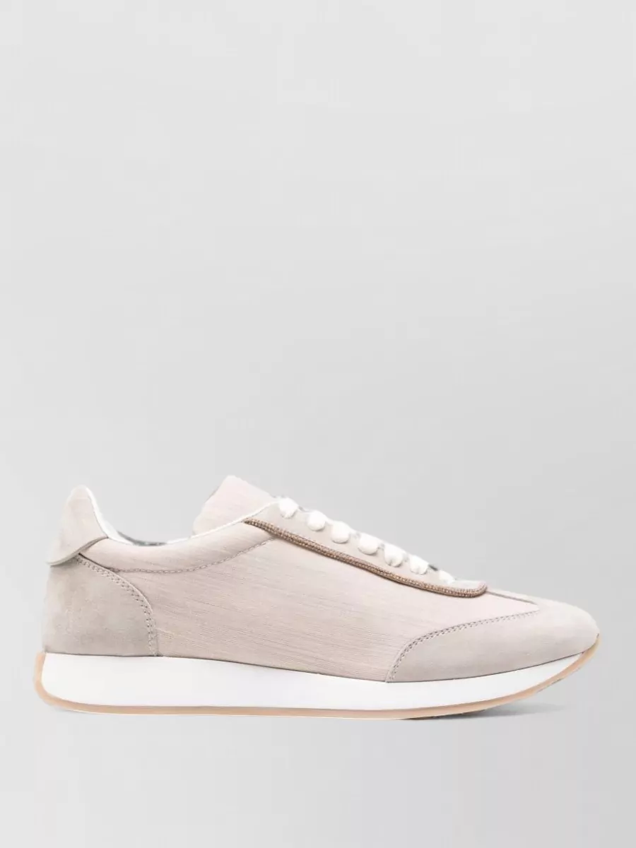 Fabiana Filippi Wool Panelled Low-Top Sneakers
