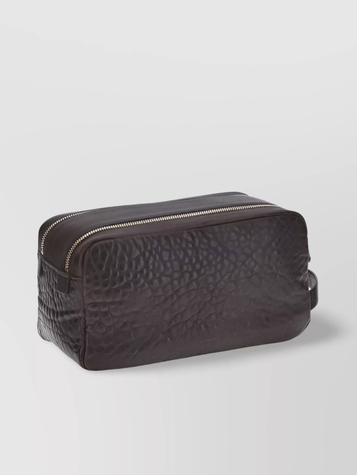 Brunello Cucinelli Textured Leather Beauty Case