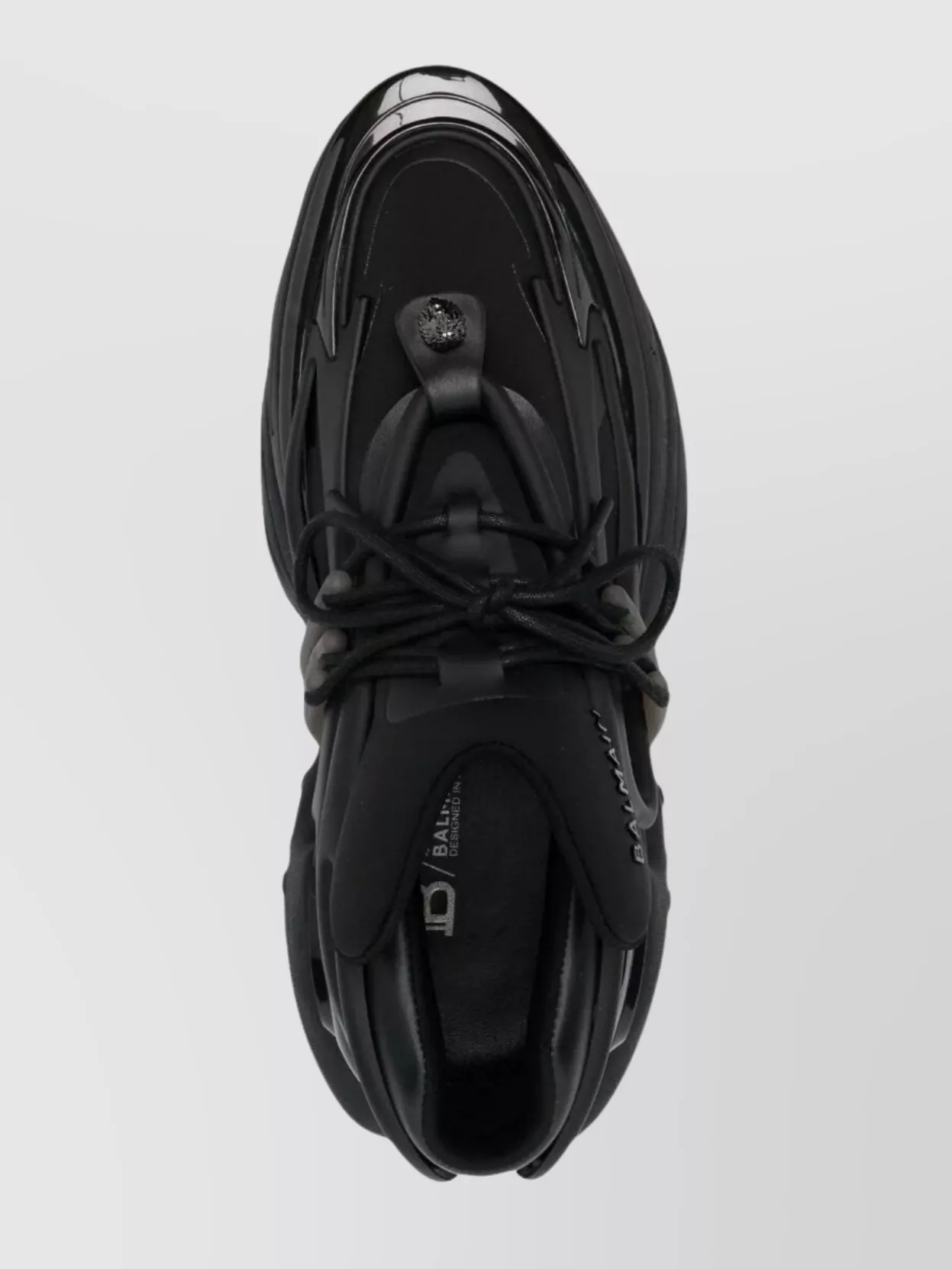 Balmain Neoprene And Leather Low-top Unicorn Sneakers In Black