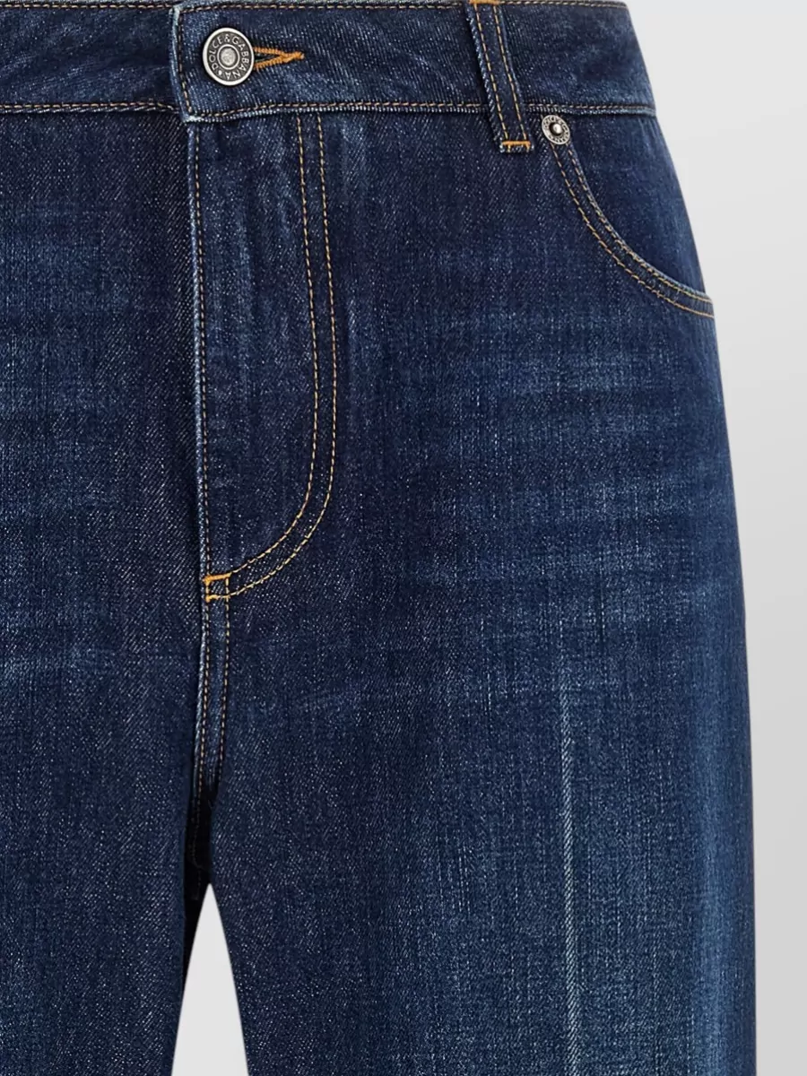 Dolce&Gabbana Cotton Pleated Straight-Leg Jeans