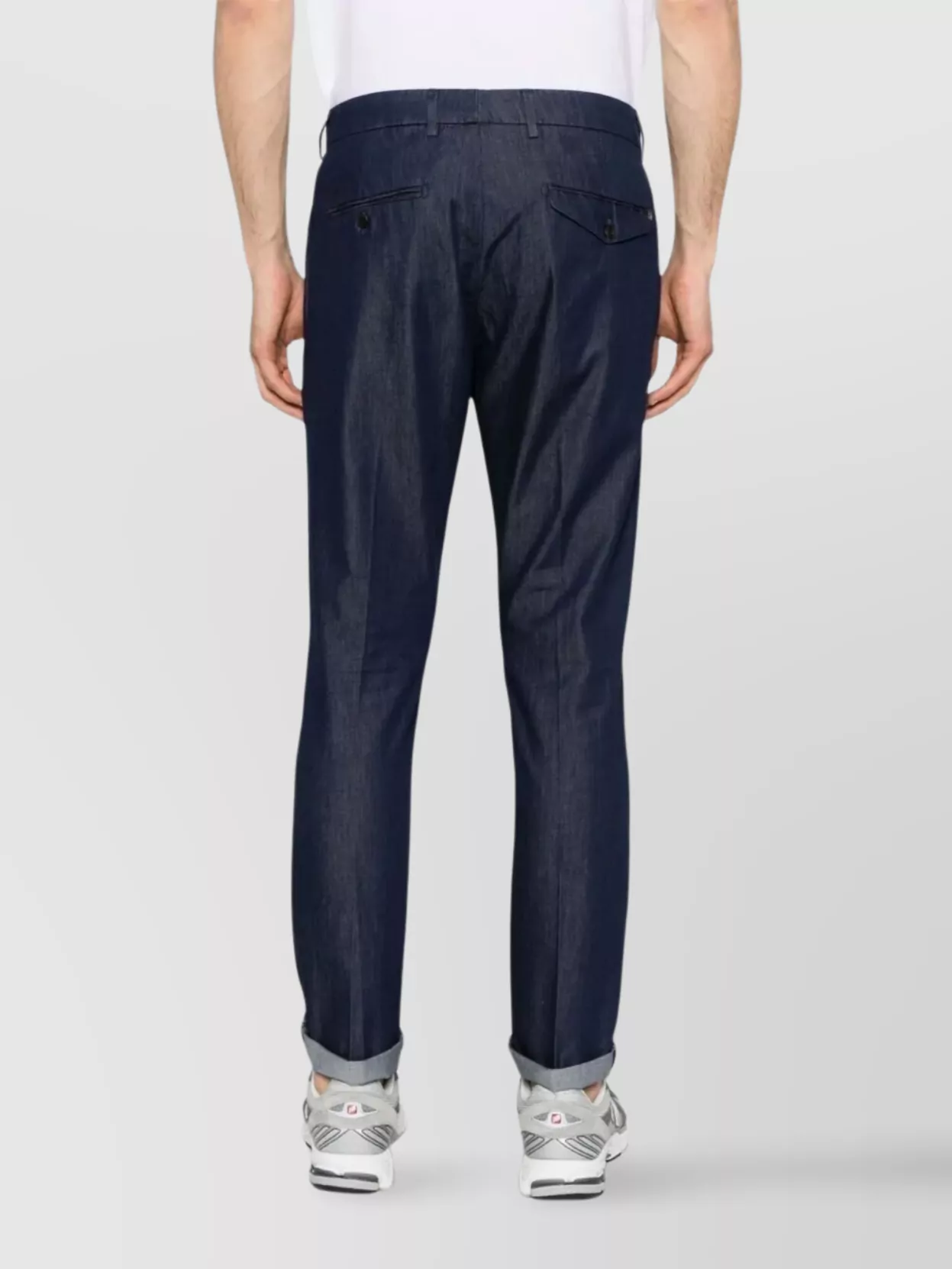 Dondup Joe Belted Turn-up Hem Trousers In Burgundy