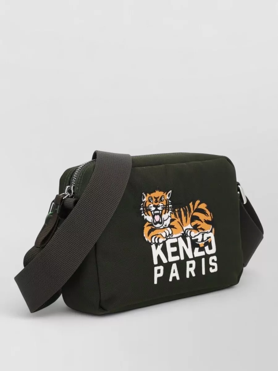 Kenzo Rectangular Messenger Bag Tiger Design