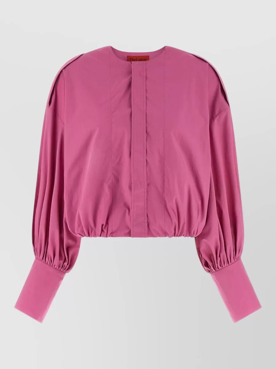Thelatest cotton puff-sleeve blouse