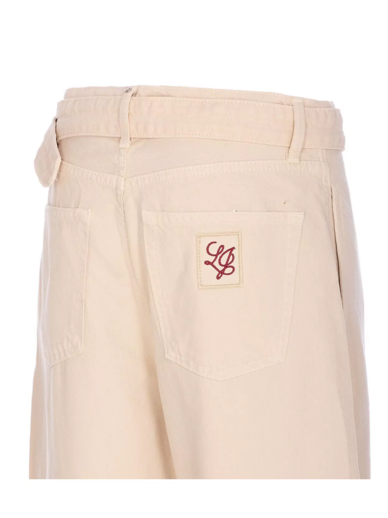 Liu •jo High Waist Flared Trousers Pockets In White
