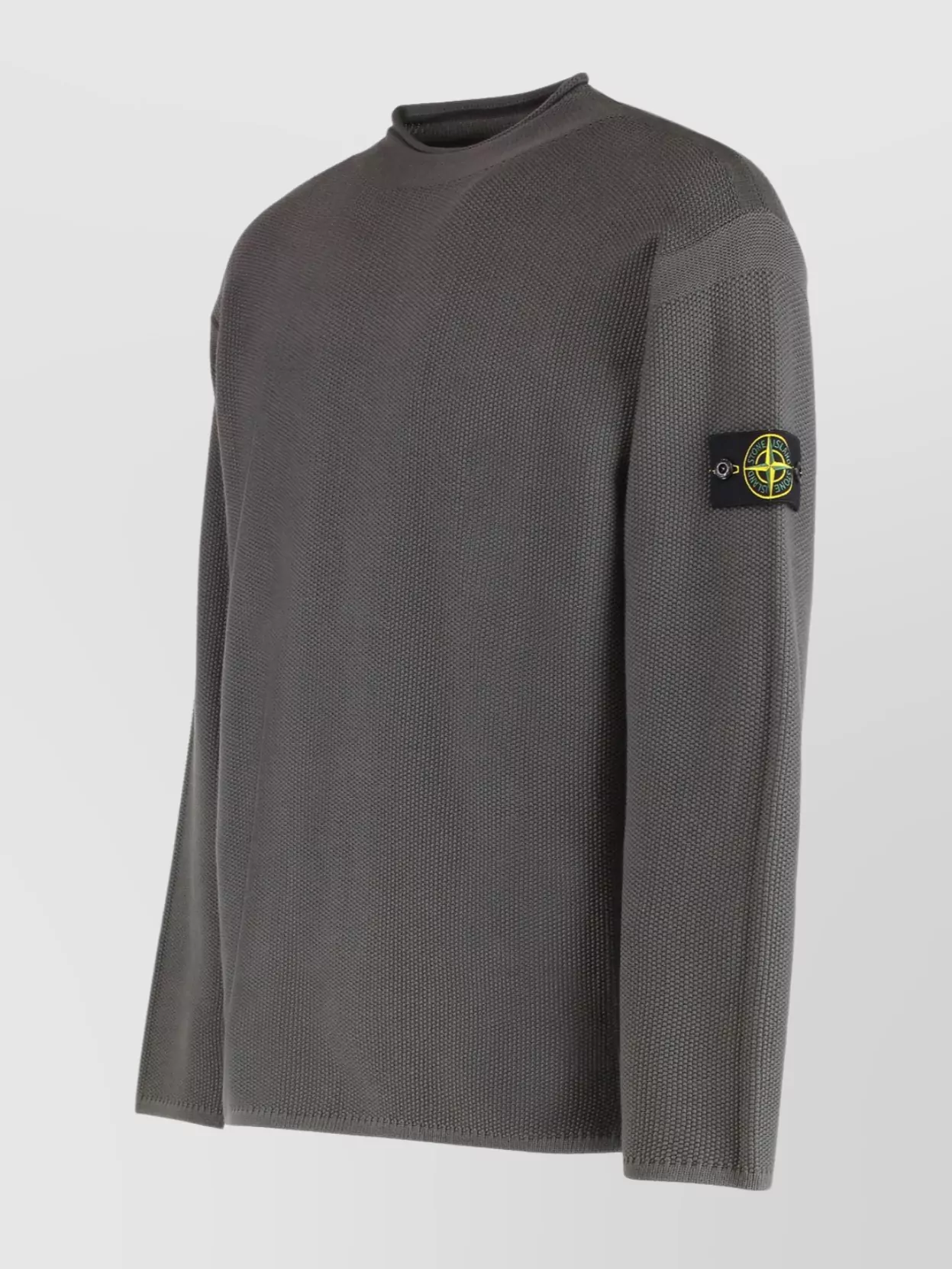 Stone Island Polo Neck Sweater With Reverse Stitch Design