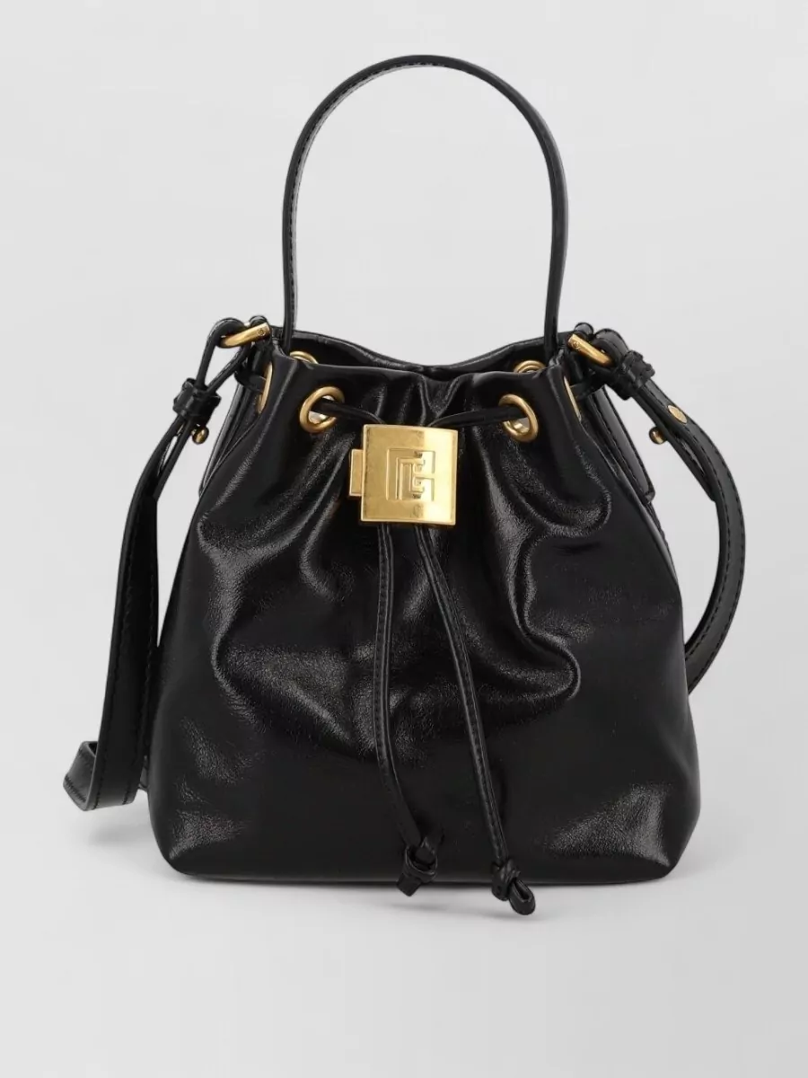 Balmain pulse mini leather bucket bag