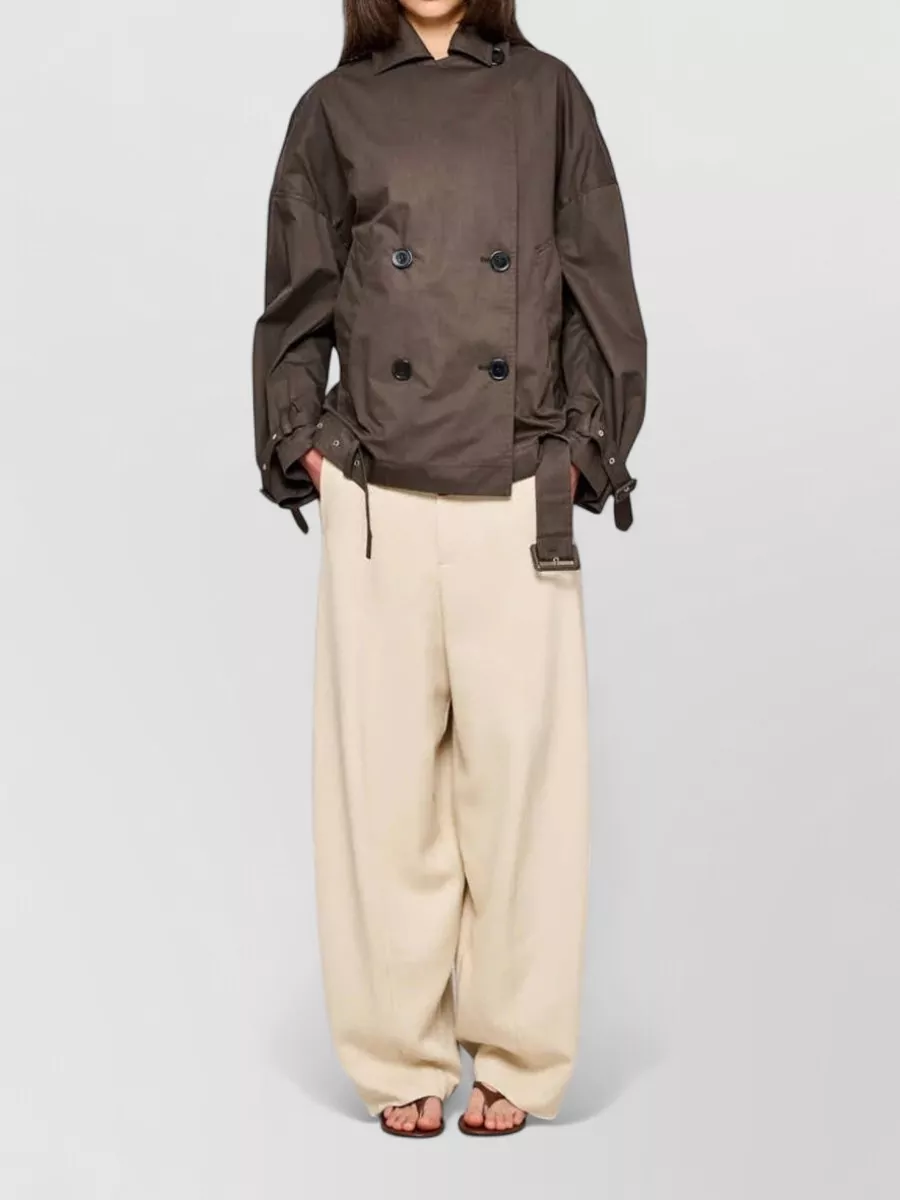 OOF WEAR Cotton double breasted car coat
