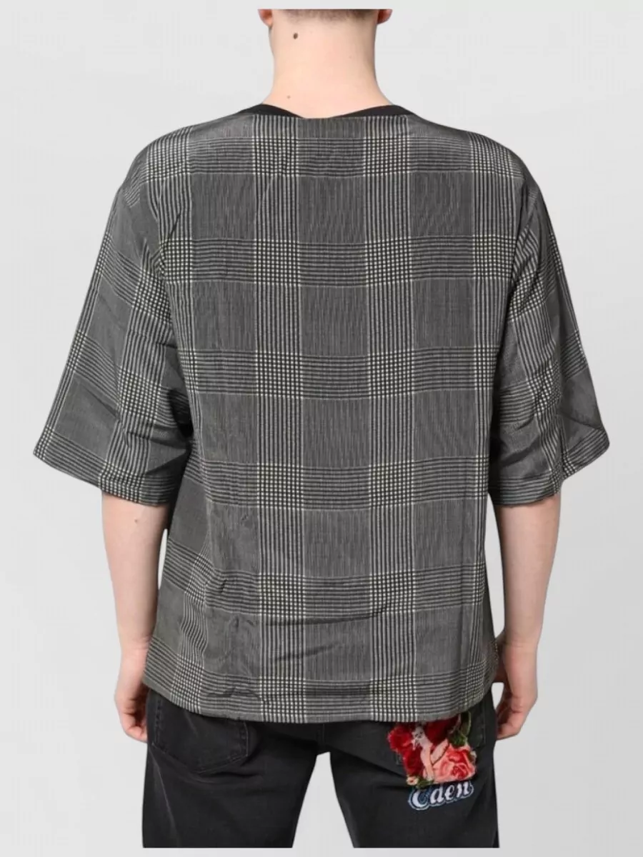Dolce&Gabbana Silk Graphic Print Short-Sleeve T-Shirt