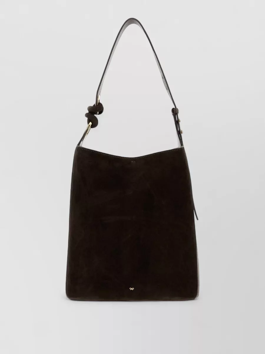 Anya Hindmarch na suede leather shoulder bag