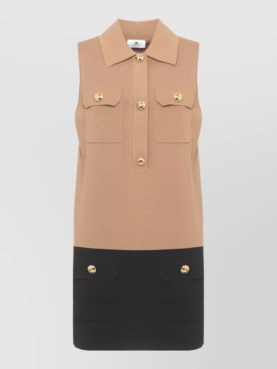 Elisabetta Franchi Sleeveless v-neck mini dress
