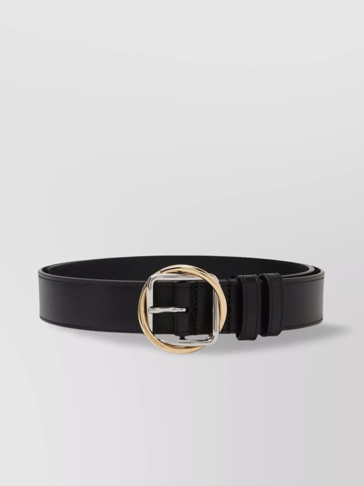 Jacquemus Leather Square Buckle Belt With Interlocking Detail