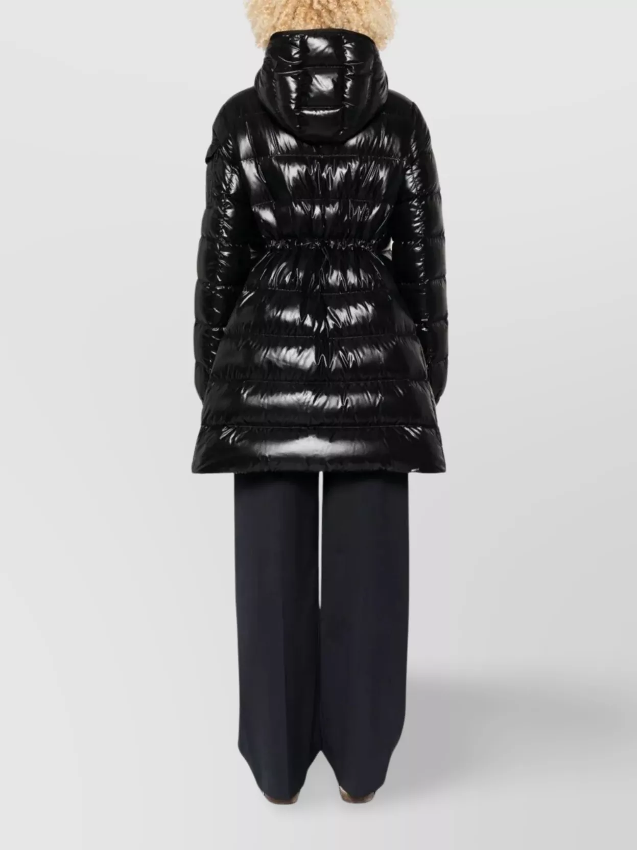 Moncler Hooded Mid-Length Down Jacket