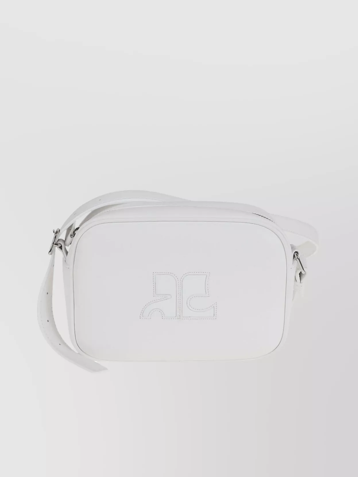 Courrèges Reissue Cross-body Bag Featuring Adjustable Strap In White