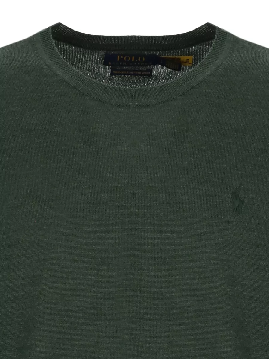 Ralph Lauren Wool Ribbed Crewneck Long-Sleeve T-Shirt