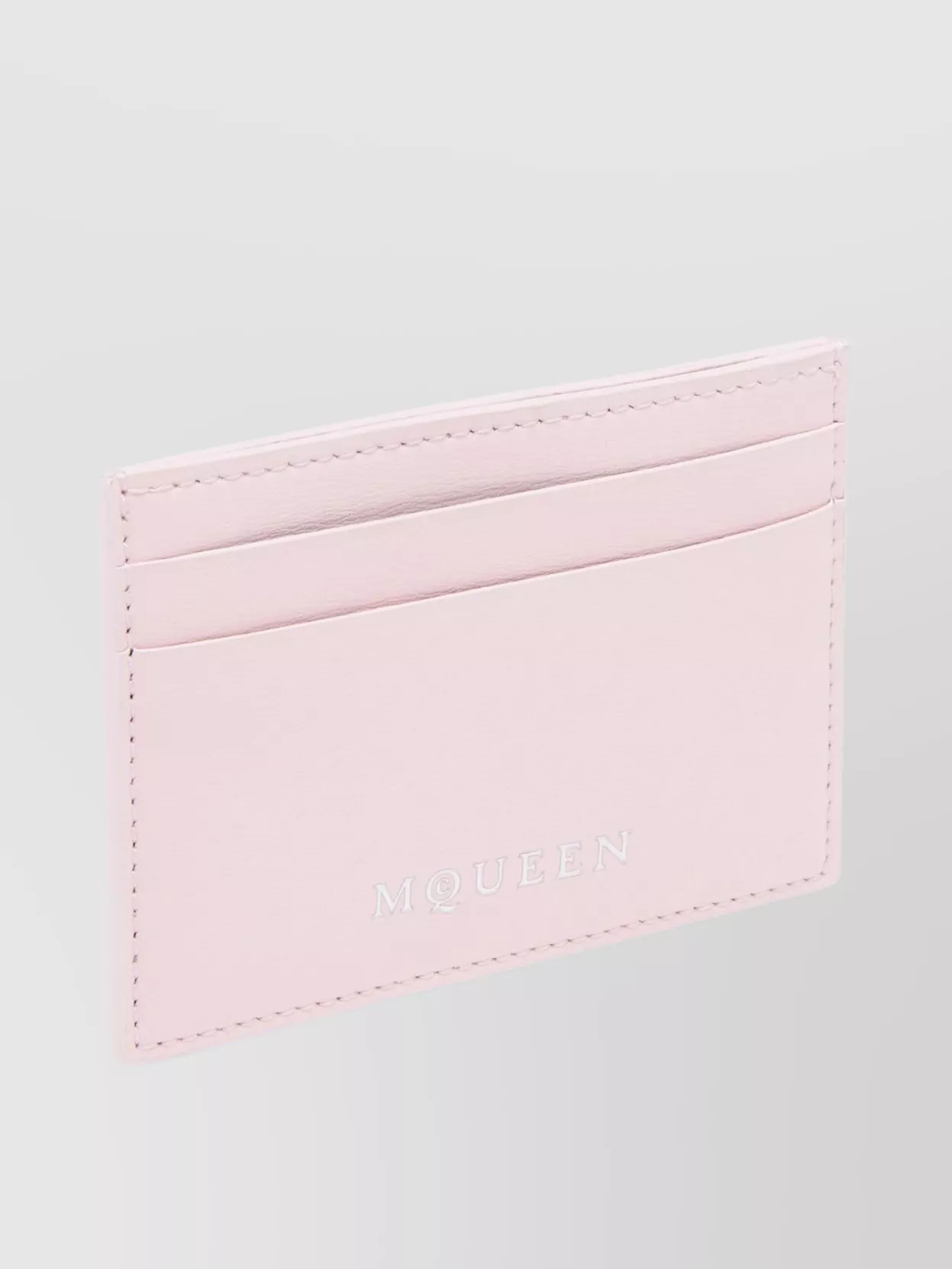 Alexander Mcqueen Compact Silver Foil Card Case
