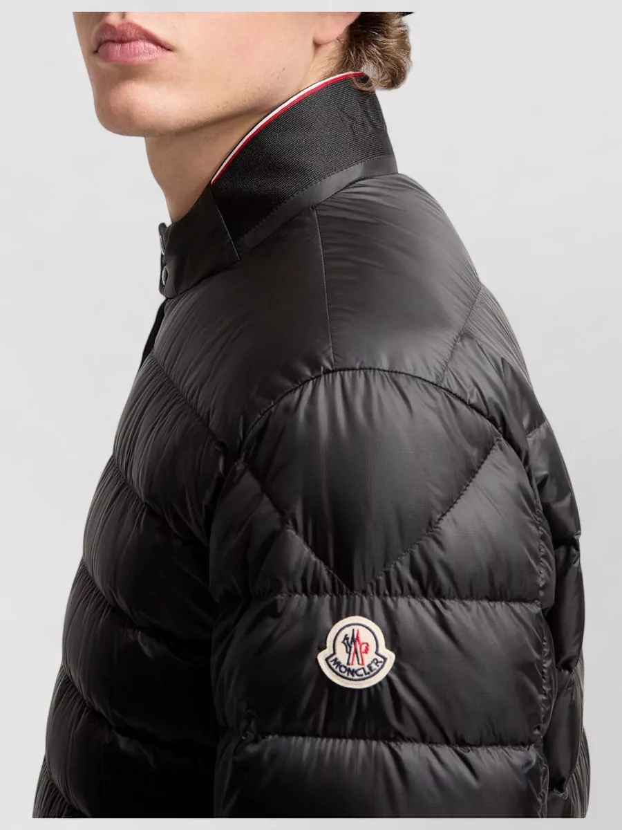 Moncler Rigel Short Down Jacket Tricolour Collar