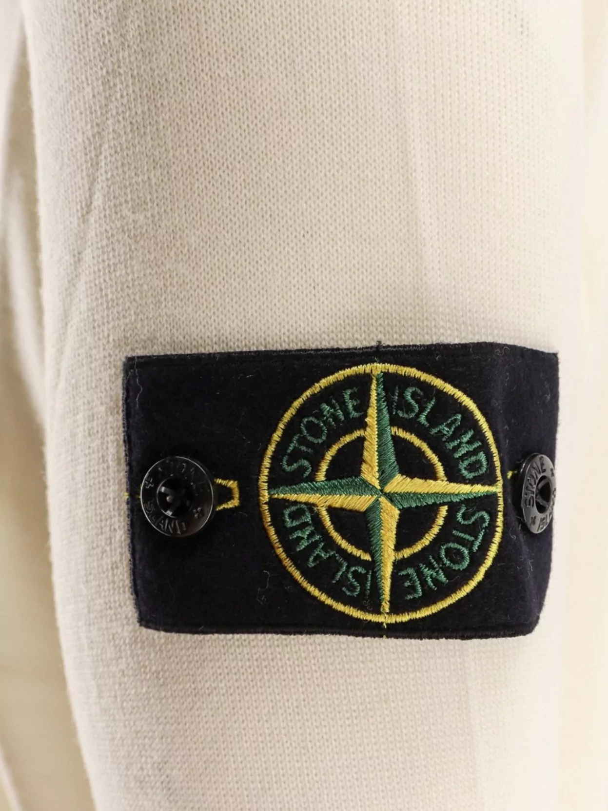 Stone Island Ribbed Crew-neck Cotton Sweater With Long Sleeves In Neutral