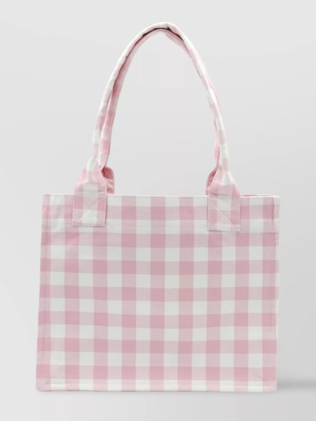 Ganni Tote Bag Checkered Dual Handles