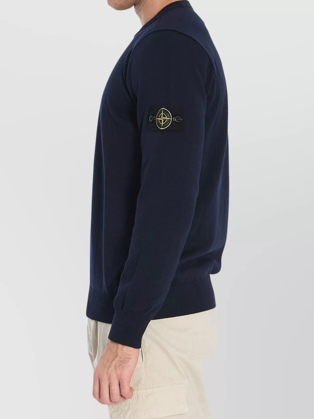 Stone Island Crewneck Sweater In Blue