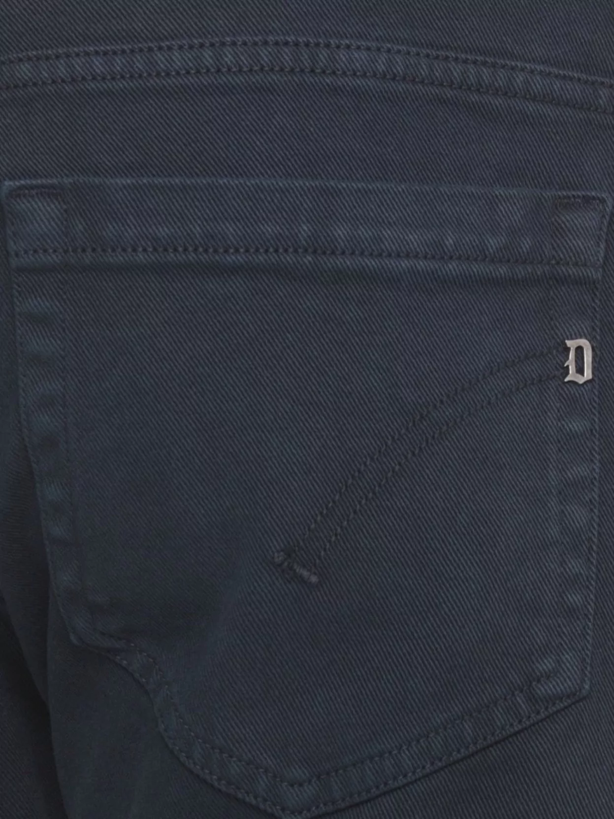 Dondup Straight Cut Denim Trousers With Rolled Cuffs