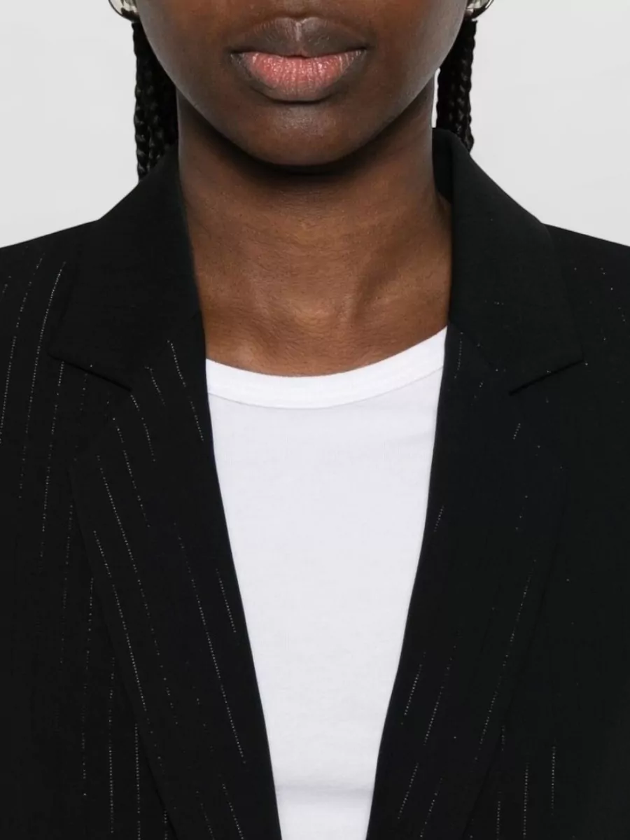 Emporio Armani Pinstripe Single-Breasted Blazer Jacket
