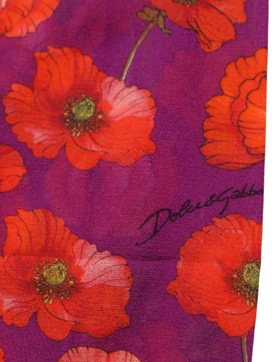 Dolce&Gabbana Nylon Floral-Print Tights