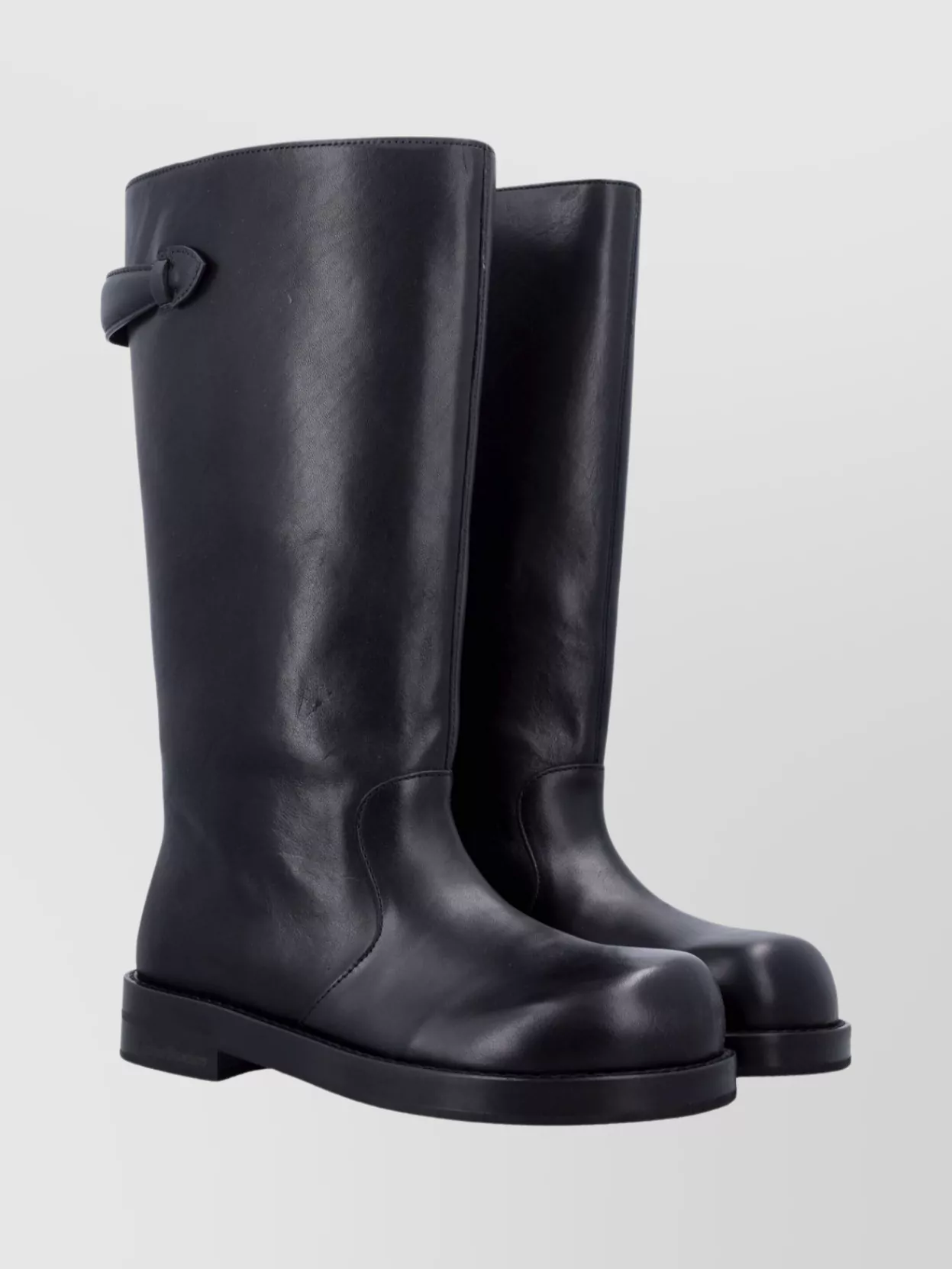 Acne Studios Knee Length Round Toe Beshay Boot In Black