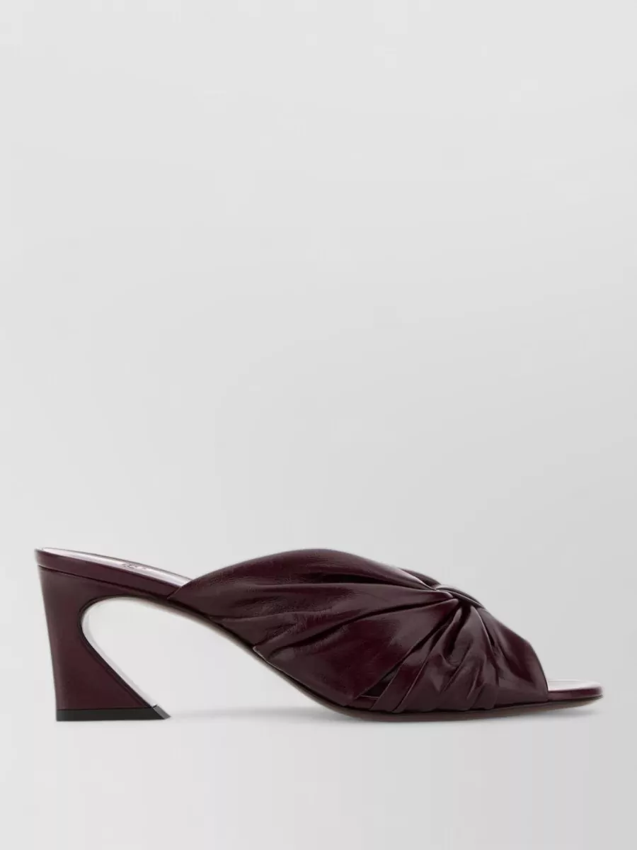 Fendi leather arco mules