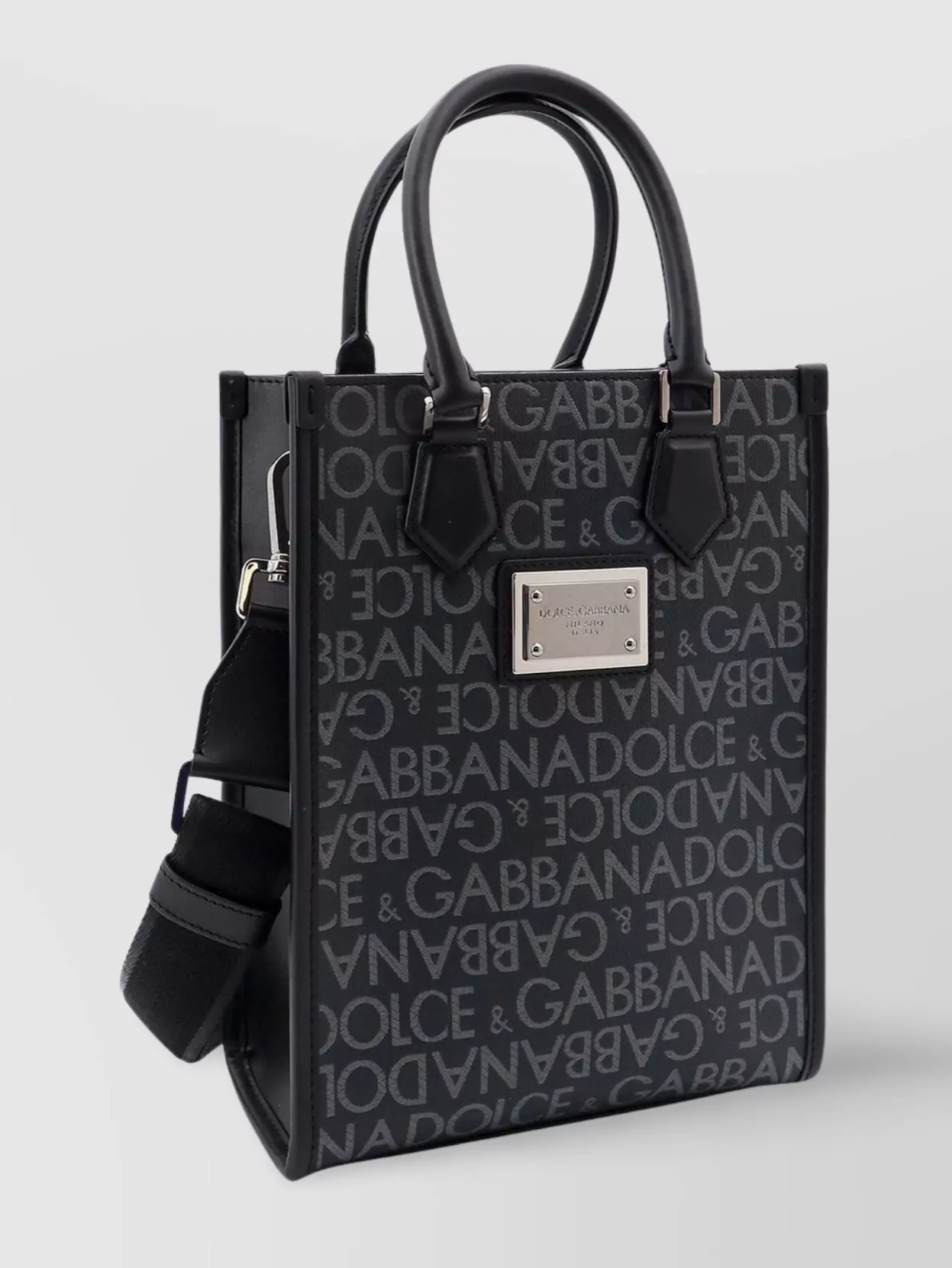 Dolce&Gabbana Logo-Printed Coated Canvas And Leather Tote