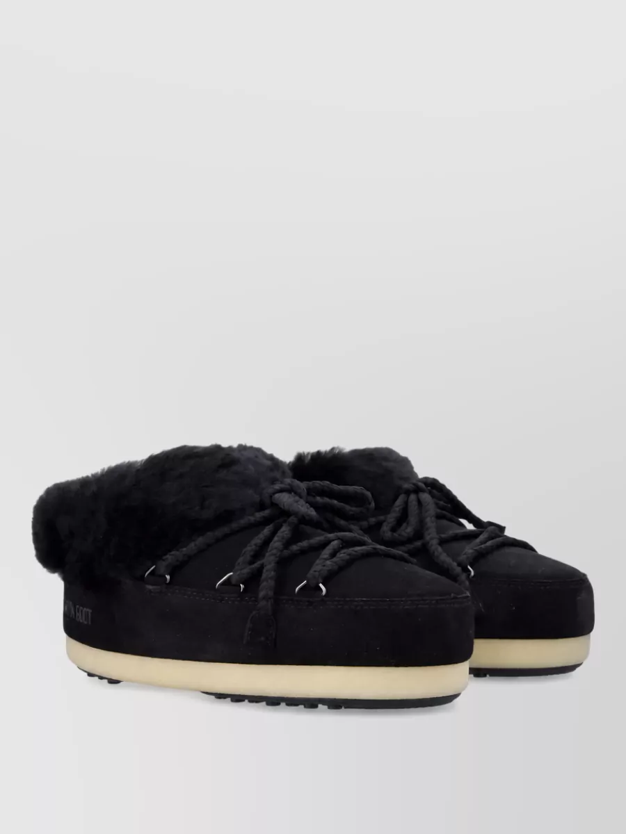 Moon Boot Suede Lace-Up Mules