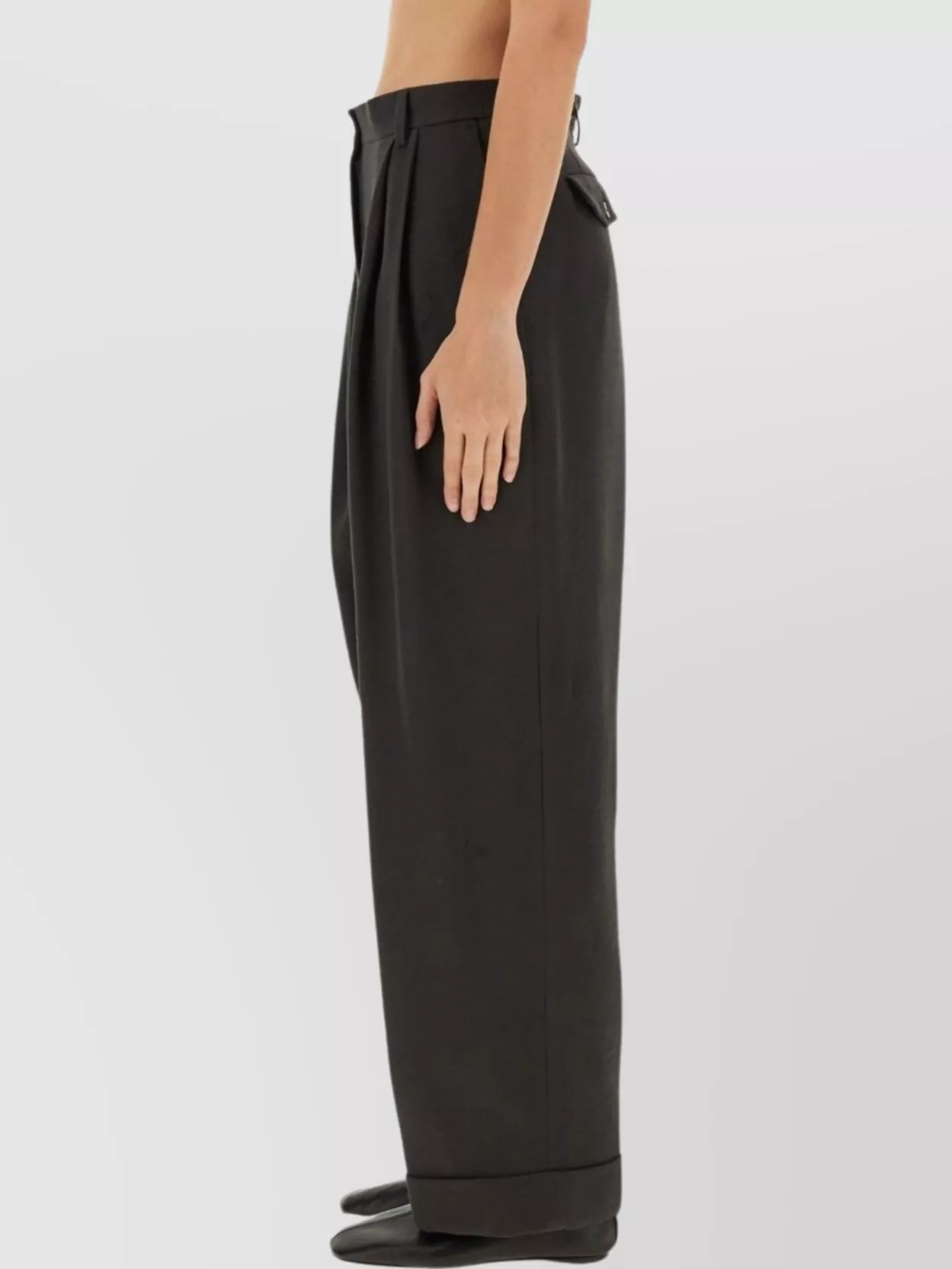 Dries Van Noten Trousers With Pleated Design And Cuffed Hem
