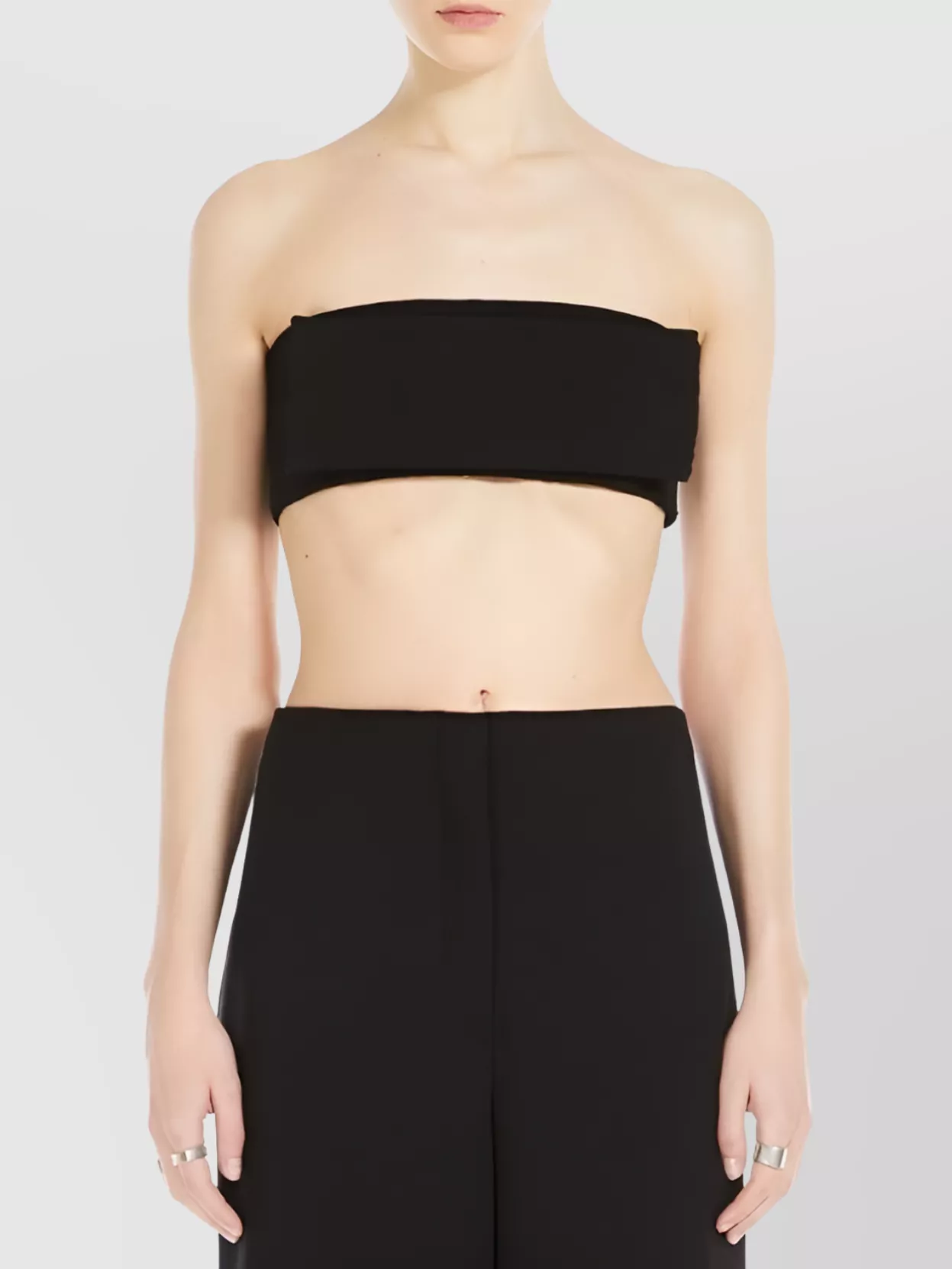 Sportmax Cropped Strapless Structured Top