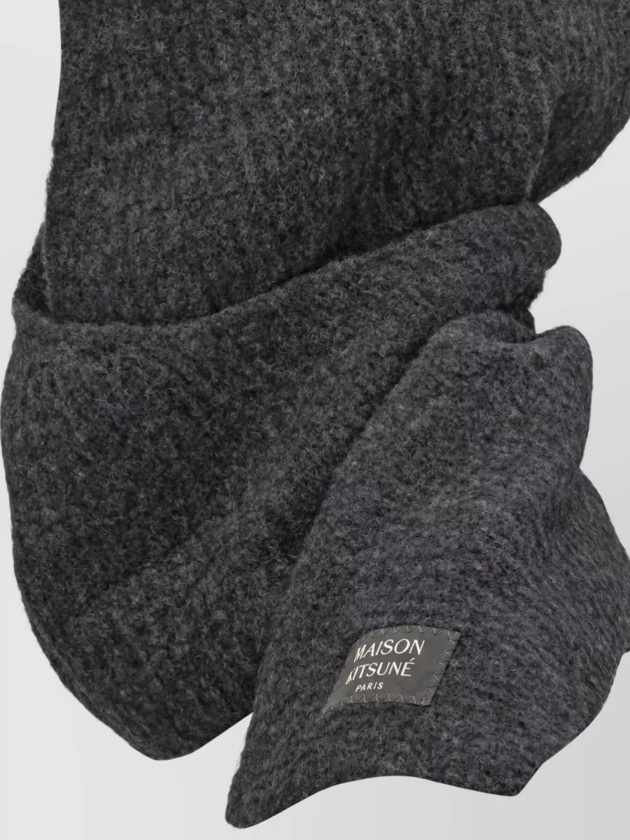 Maison Kitsuné Hooded Scarf With Logo
